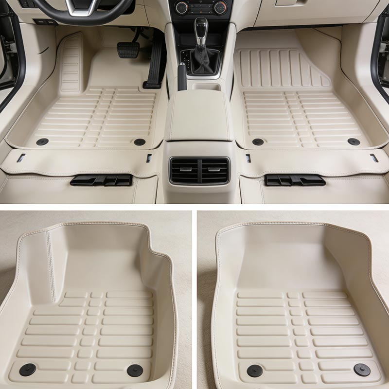 Zestaw łatwych w czyszczeniu dywaników samochodowych